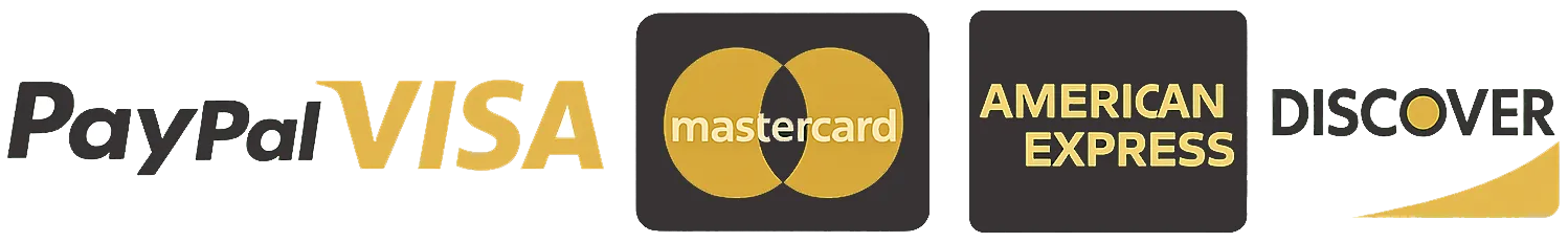 Accepted payment methods — Visa, Mastercard, PayPal, secure SSL checkout